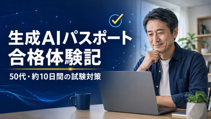生成AIパスポート合格体験記のアイキャッチ画像
